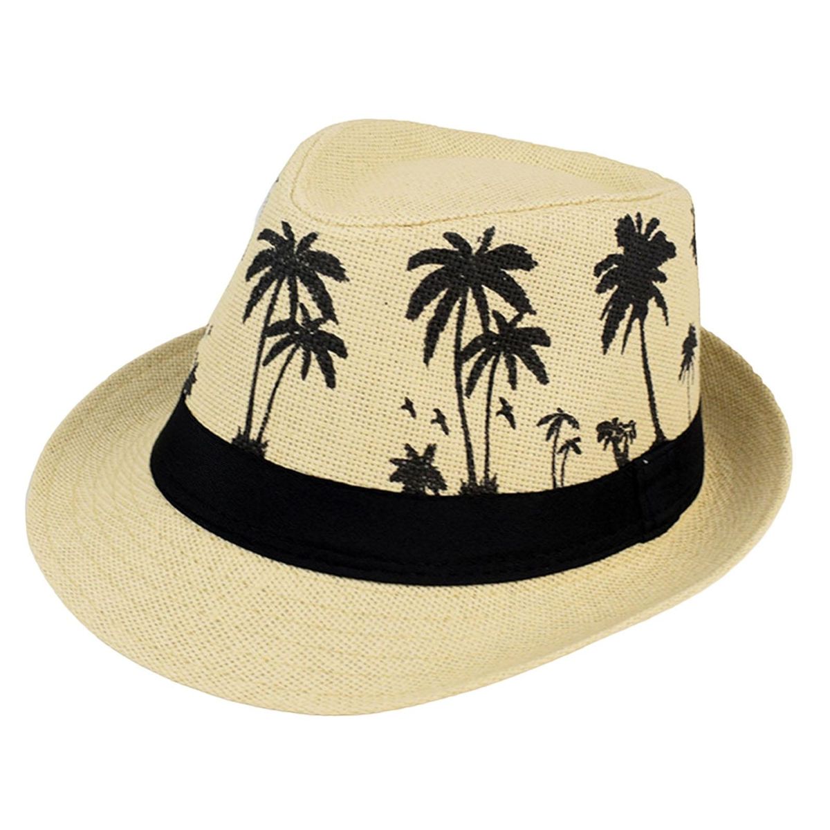 Straw Hat Summer Vacation Men Beach Hat Beige
