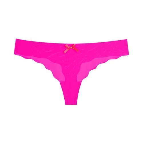 Women High Waist Leopard Stretchy Briefs Bowknot G-strings Thongs-Rose Red