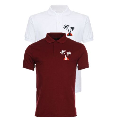 2-in-1 Branded Polo With Palms Design