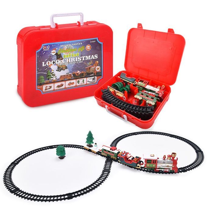 Hristmas Ele Tri  Rail  Ar Train Toy  Hildren's Ele Tri  Toy Railway Train-colorful-Portable Box Version
