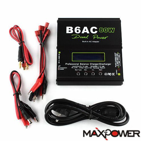 IMax B6 AC 80W RC Charger B6AC Lipo NiMh Li-ion Nicd Battery Balance Charger Digital LCD RC Discharger With15V/6A With Deans Or Tamiya Cable