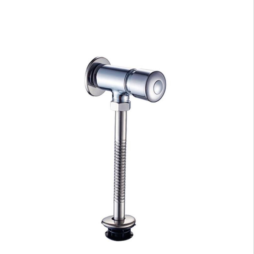 Toilet Brass Push Button Urinal Flush Valve With Polished