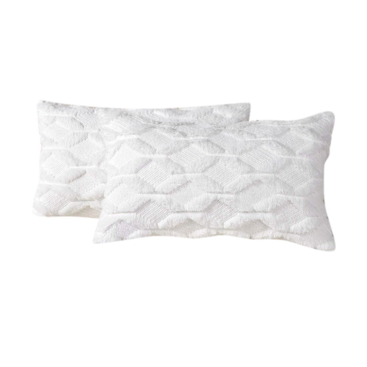 2Pcs Soft Plush Decorative Cushion Covers Luxury Style