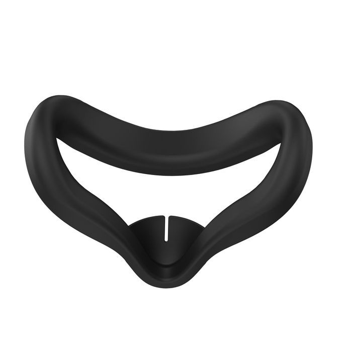 VR Silicone Mask Face Cover Lightproof Face Pad For Quest 2 Black