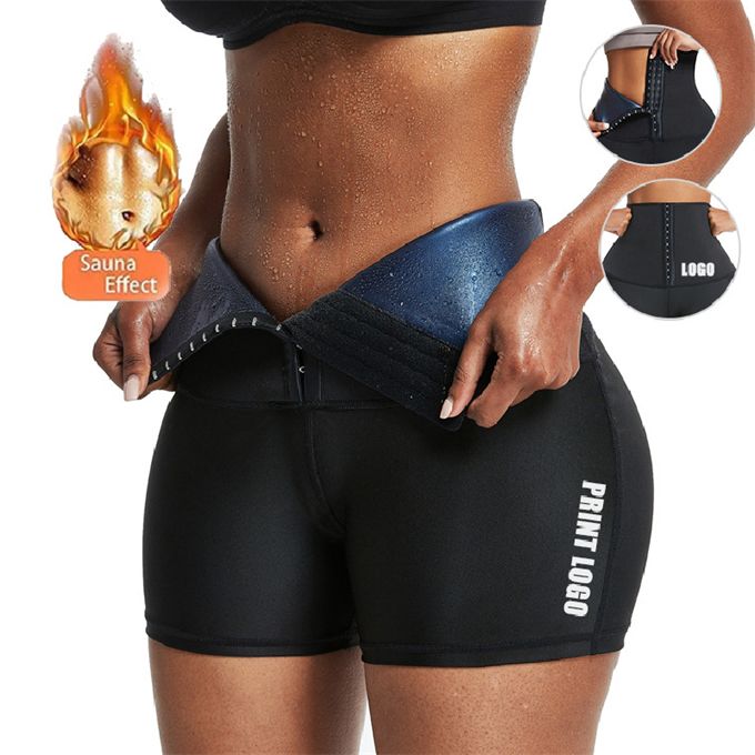Women's Waist Shapewear Sauna Sweat Panties - Black Blue