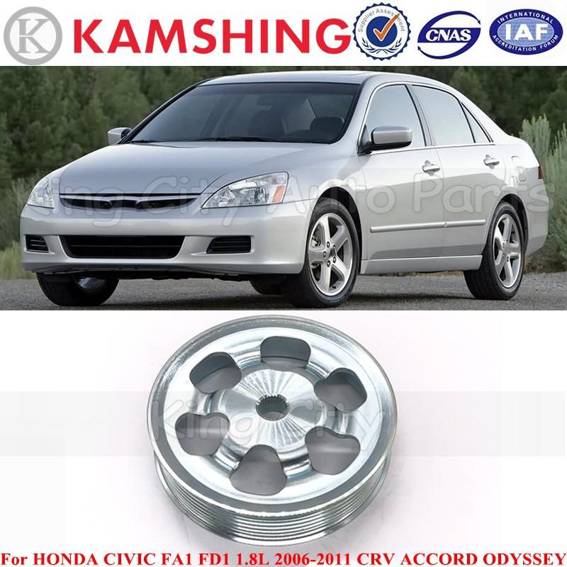 CAPQX For HONDA CIVIC FA1 FD1 1.8L 2006-2011 CRV ACCORD ODYSSEY Power Steering Pump Belt Pulley Use For 7PK 7-Ribs Belts