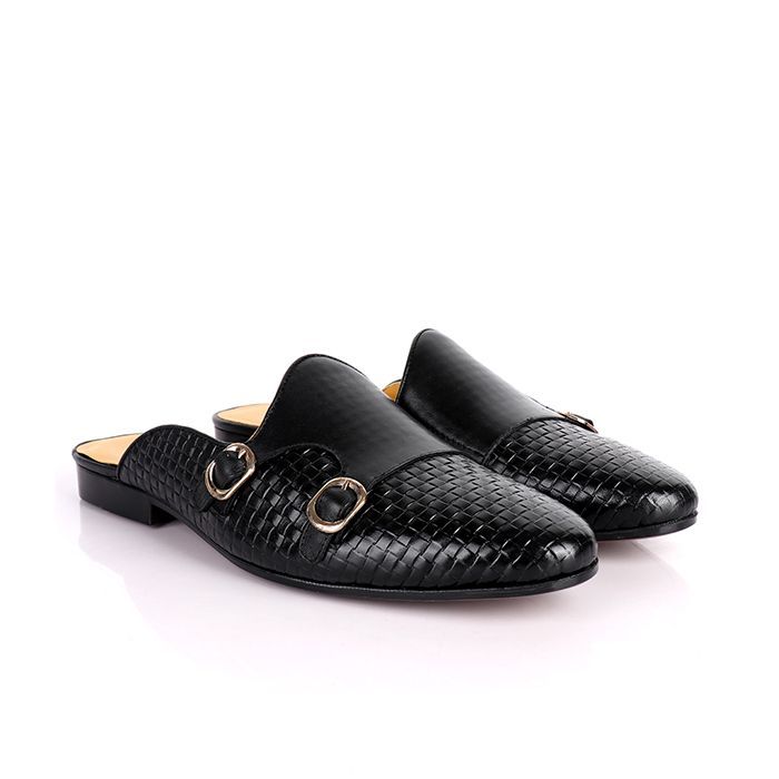Mens  Leather Half Shoe - Black