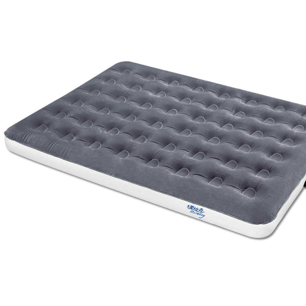Inflatable Travel Air Bed Airbed Mattress Downy Sleeping Camping QUEEN/KING Size#Deep Grey Black