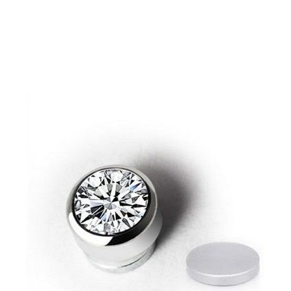 Crystal Magnetic Stud - Silver
