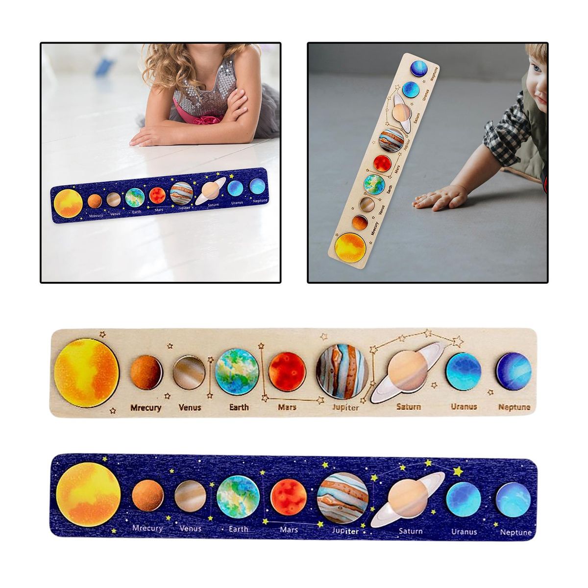 2pcs Solar  Puzzle Playing Educational