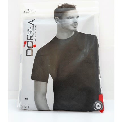 Dorea Men's Black Round-neck Vest-100%