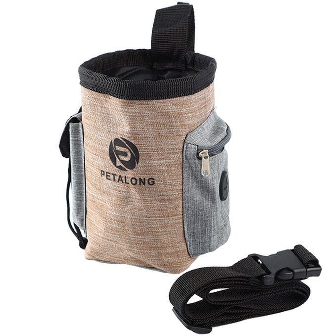 Cation Dog Training Bag Adjustable Waist Belt For Puppy Brown