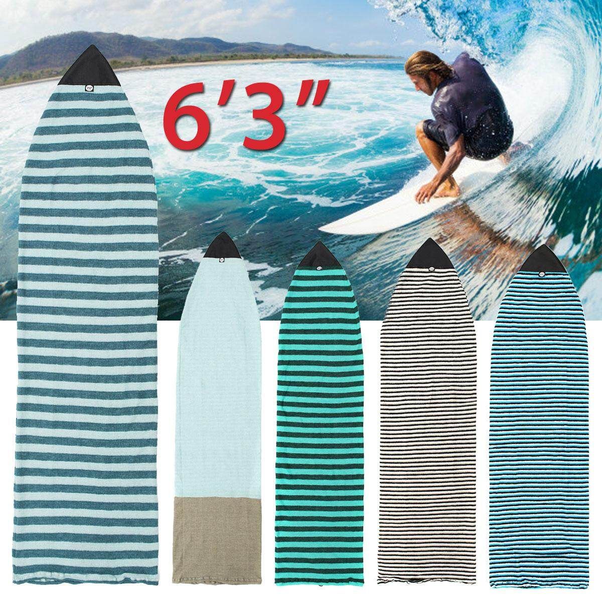 For 6'3” Surf Board Longboard Funboard Socks Cover Storage Bag Protective Case Dark Blue Black Stripe