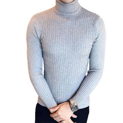 Men & Women Long Sleeves Top Turtleneck - Ash