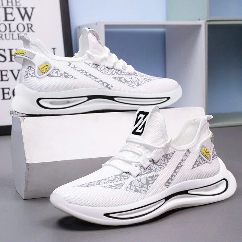 Simple Casual Sport Comfortable Outdoor Running Sneakers - Size - White