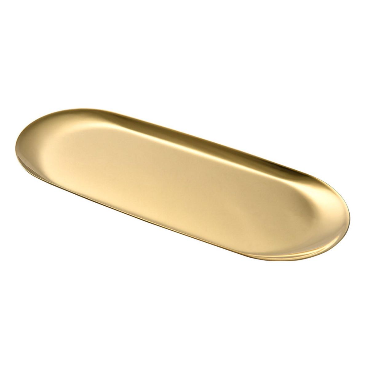 Dinner Tray Jewelry Cosmetic Tea Storage Tray Dish Plate Golden