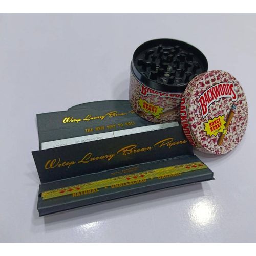 Backwoods Metal Weed Grinder 4 Part Tobacco Crusher.
