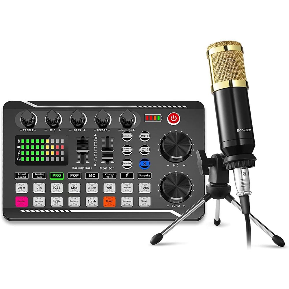 Podcast Equipment Bundle, Sound Card Microphone (120KHz/24