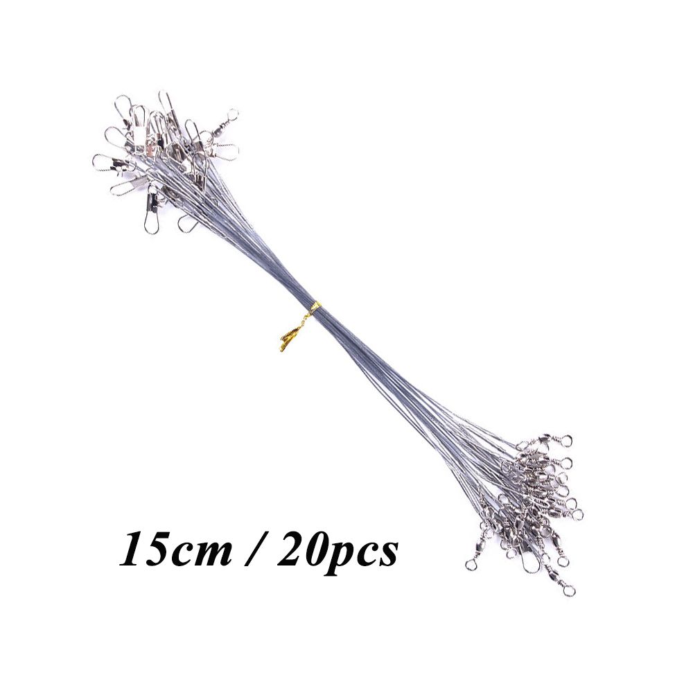 Steel Accessory Swivel Anti-bite Leash Leadcore Olta 20pcs/lot 10/15/20/30cm Leader Fishing Line Fishing 3 Wire With Colors