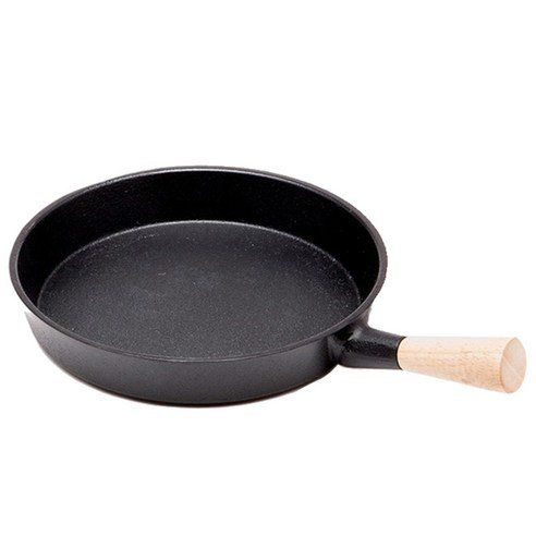 Acacia Cast Iron Ceramic Round Frying Pan