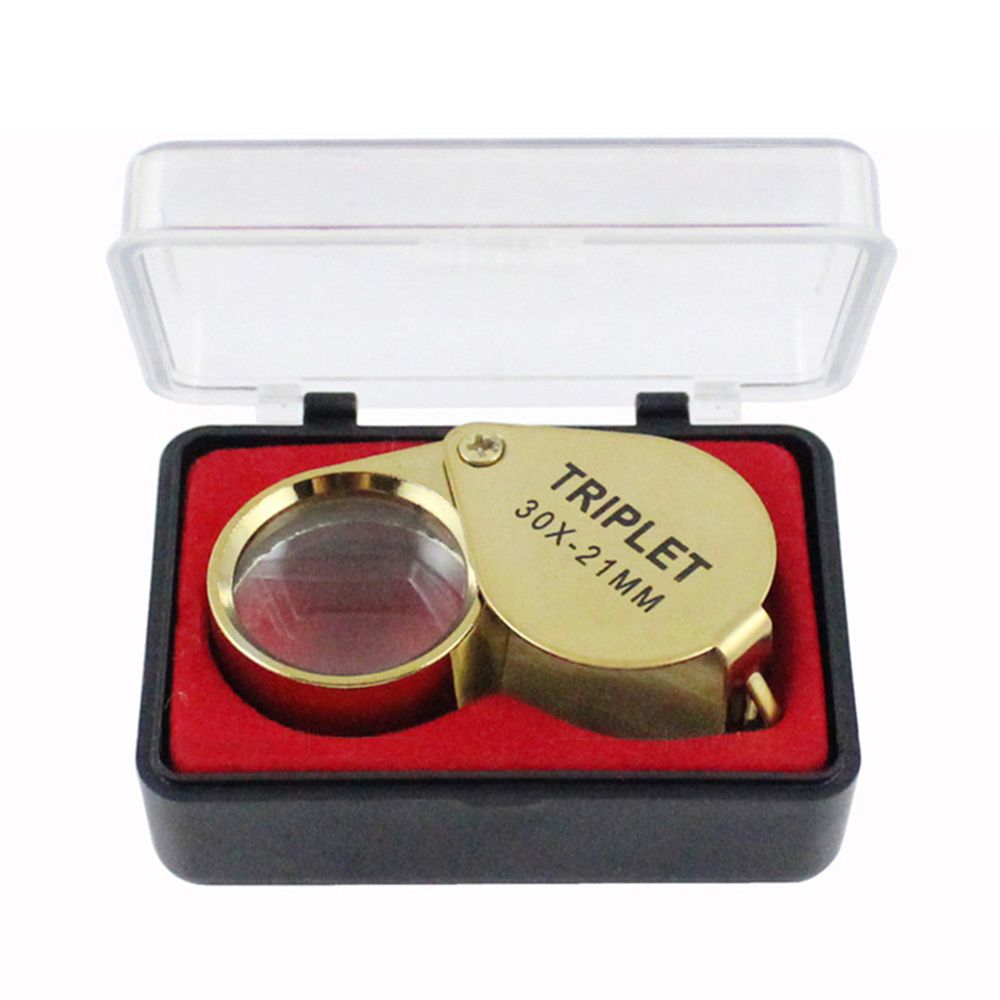 Portable Folding Jewllery Loupe 30X 20X 10X Magnifying GlPocket Size Jewllery Magnifier Glasses 30X Magnification Metal