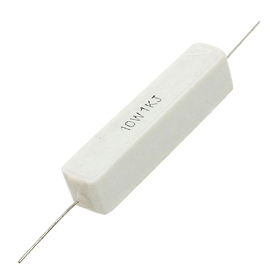 10 Pcs 1K Ohm 5% Ceramic Cement Power Resistor 10W
