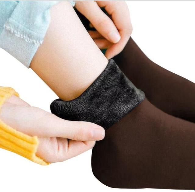 Women/Men Winter Warm Thicken Thermal Socks Wool Cashmere Snow Black Skin Seamless Sock Velvet Soft Boots Floor Sleeping Socks