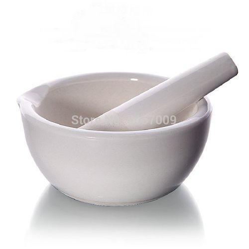 1PCS Lab Porcelain Mortar An Pestle White Mixing Grinding Bowl Set