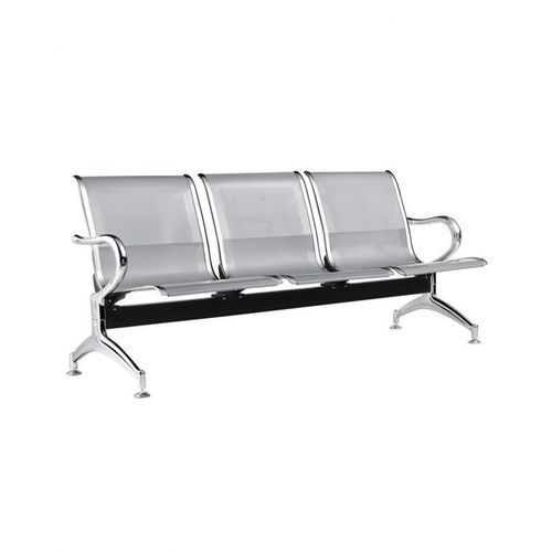 3-Seater Airport Reception Office Waiting Chairs - Grey