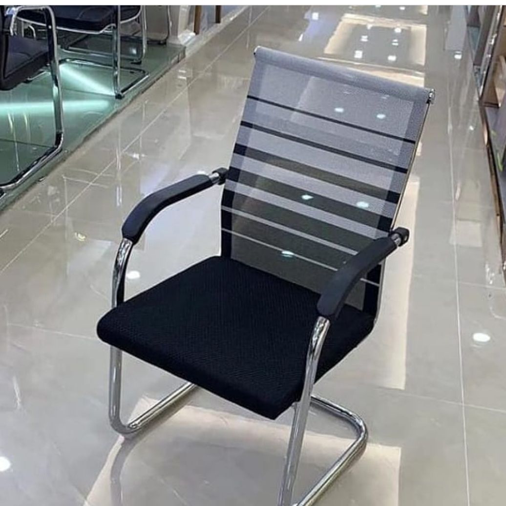 Zebra Stripes Mesh Visitors Chair