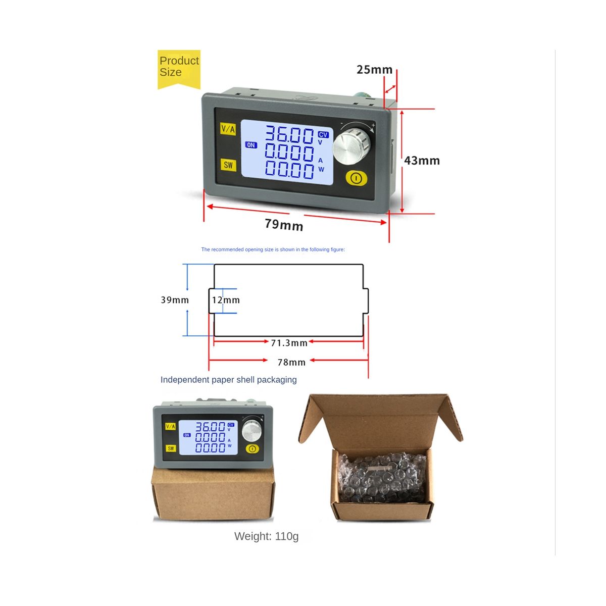 5A 80W DC DC Boost Converter CC CV 05-30V 5V 6V 12V 24V Power Module Adjustable Regulated Laboratory Power Supply