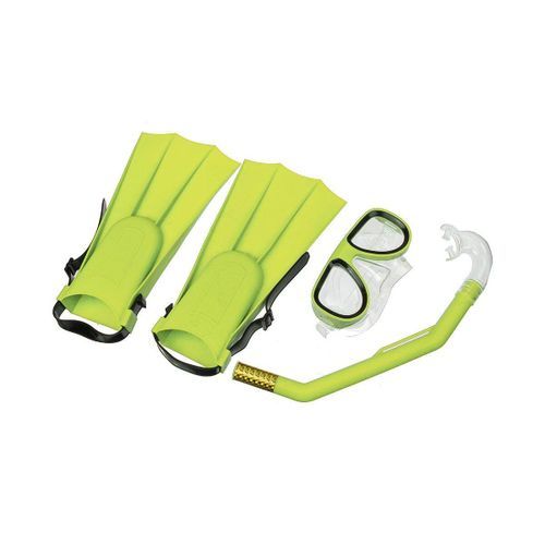 3Pcs/Set Underwater Diving Snorkel Full Set Swimming Training Scuba Anti Fog Yellow