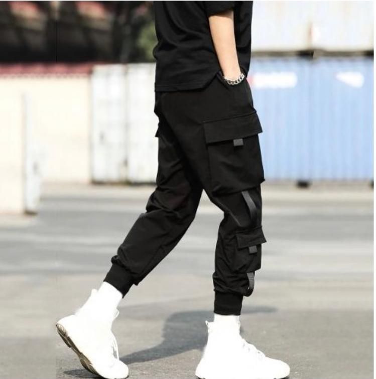 Black Utility Casual Cargo