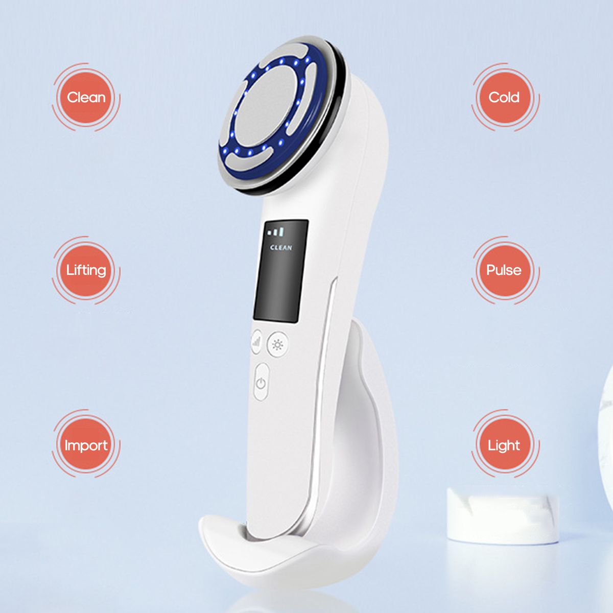 Hot & Cold Pulse Beauty Device With Base