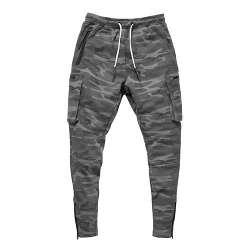 Joggers Pants Men Autumn Running Sweatpants Multi_pocket Track Pants Gym Fitness Training Trousers Male Sport Workout Pant(#Grey)