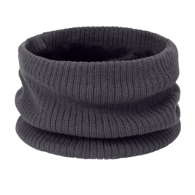 Fashion Warm Scarf Neck Wrap Muffler Windproof Collar One Size Gray