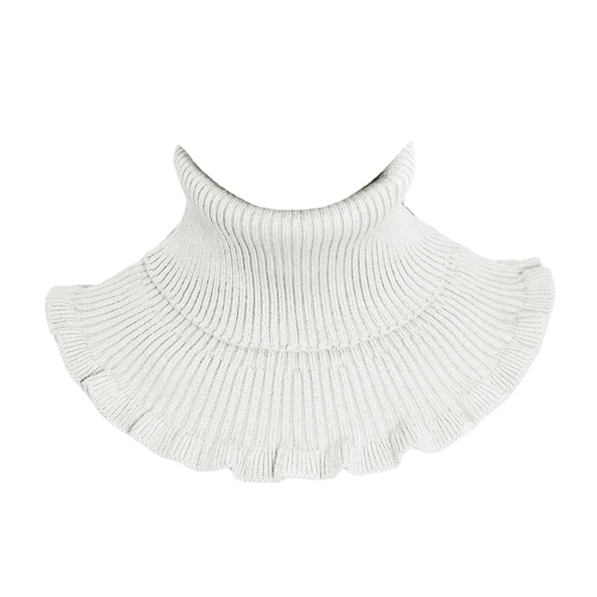 Women Winter Turtleneck Collar Solid Color Breathable-White