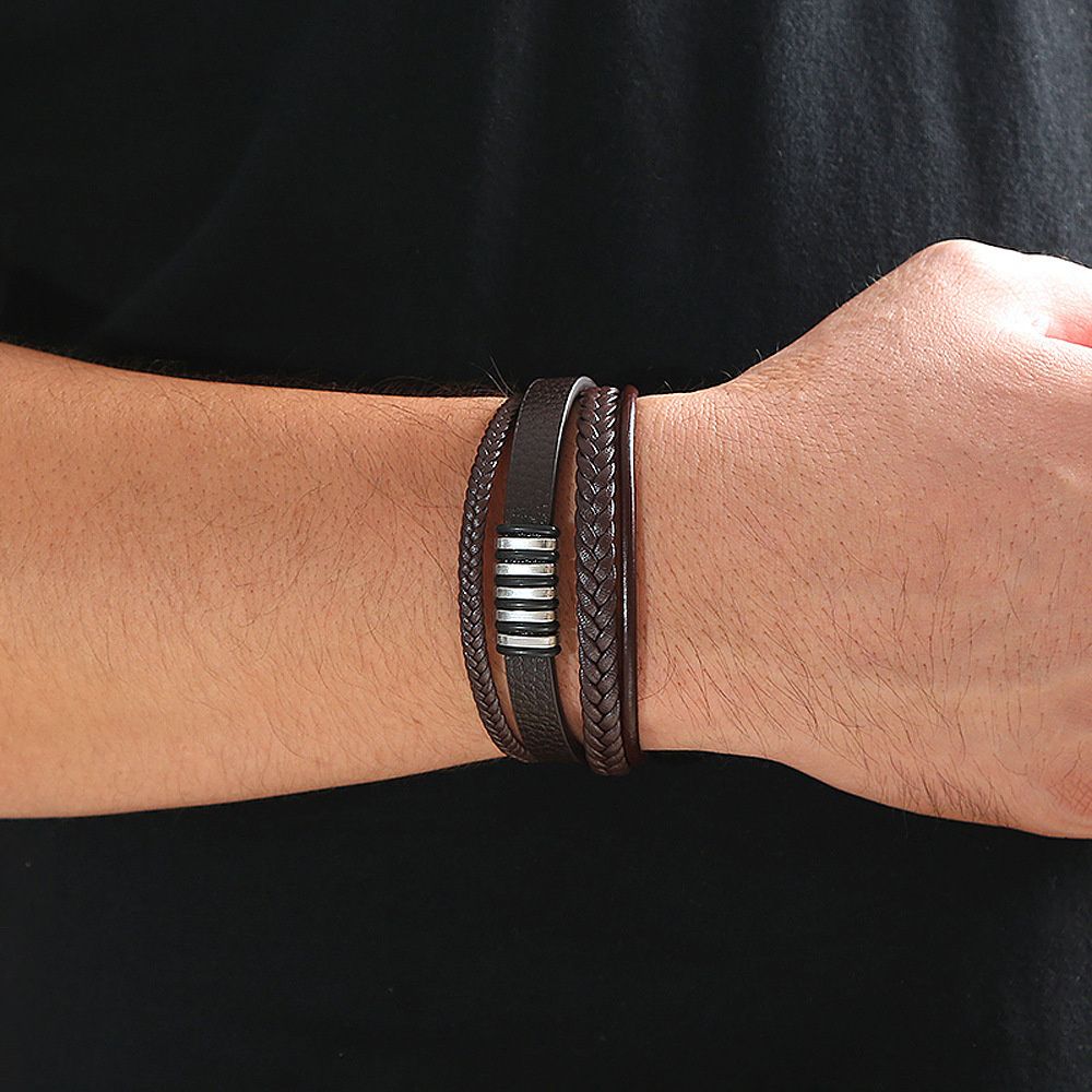 Classic Hand-Woven Leather Bracelet