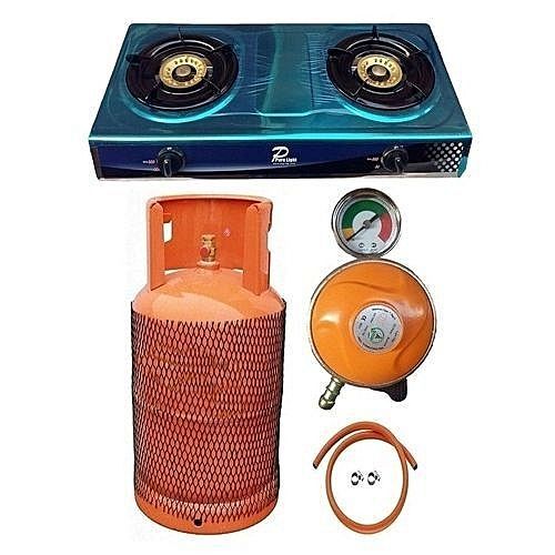 12.5kg Gas Cylinder+2 Burnner Stainless Cooker+Regulator