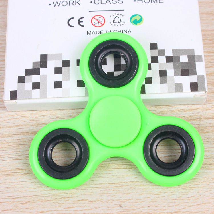 Hand Spinner Tri Fidget Ceramic Ball Desk Toy Gyro Spinner EDC Stocking Stuffer Kids Adult White+Green Multicolor