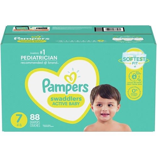 Swaddlers Disposable Baby Diapers Size 7 - 88 Pieces