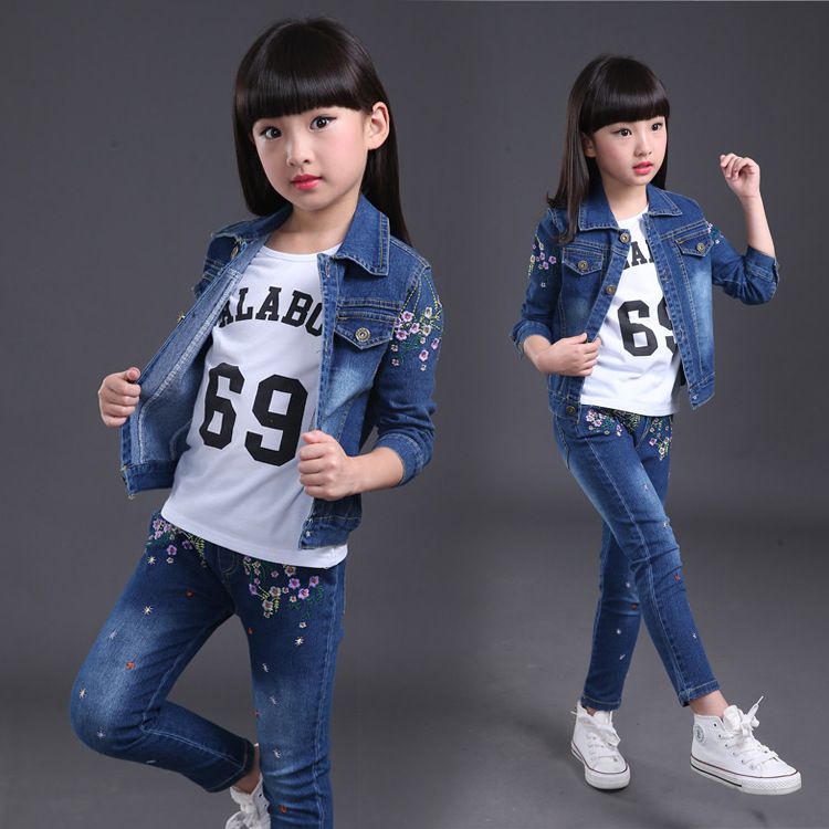 Girl Cowboy Leisure Suit Girl  Jacket+Pants
