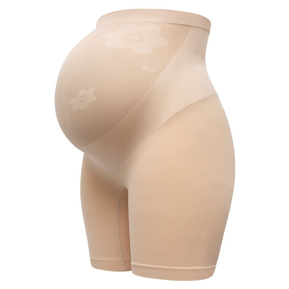 (Nude)Maternity Shapewear For Under Dresses Pregnant Women Shorts Seamless Pregnancy Underwear Over Belly Support Panty Short Pants DOU