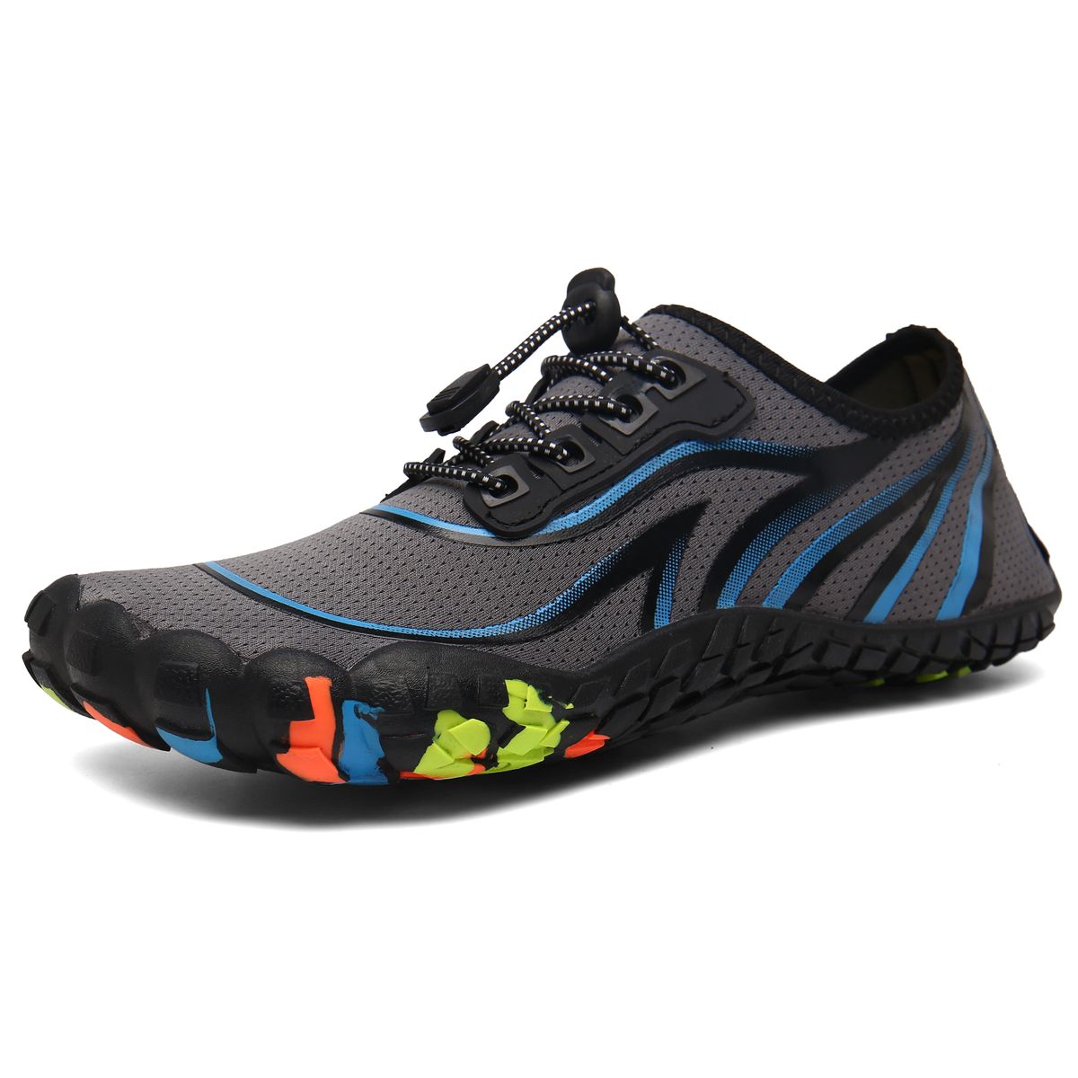 Big Size Mens Water Shoes Beach Diving Climbing Shoes-Grey