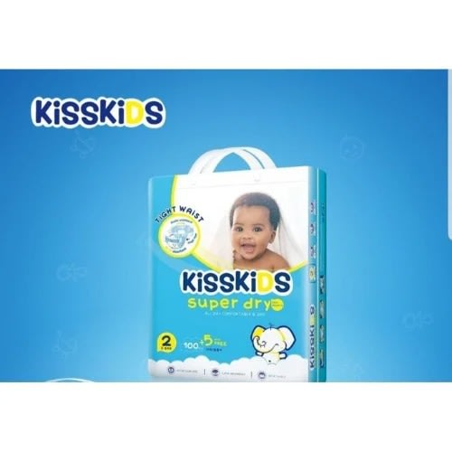 Kisskids Super Dry Diaper - Size 2 - 100 Pcs With Free Extra 5