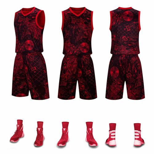 Men Sleeveless Vest Jersey Shorts Basketball Set Uniform