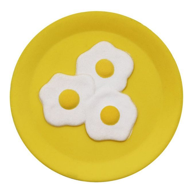 DM Food Dishes Shape Slow Rising Toy For Relieves Stress Charm Pendant Decor-yellow & White