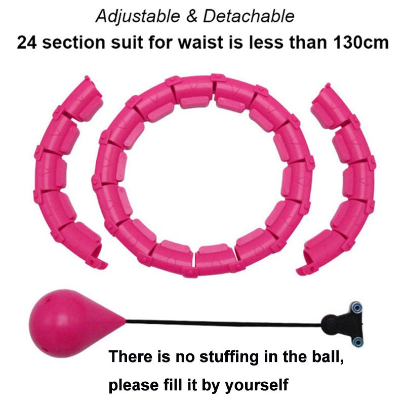 ZK50 Sport Hoops Abdominal Thin Waist Exercise Detachable Massage Gym Home Training-pink