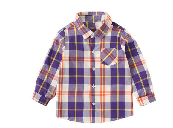 Infant Boys Long Sleeve Woven Check  Shirt