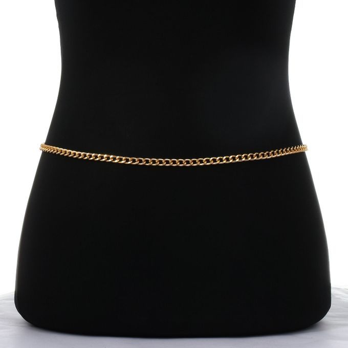 Ladies Classic Gold Waist Belt